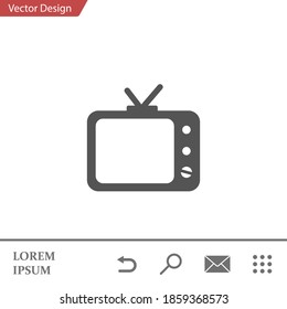 TV icon. Vector illustration EPS 10.