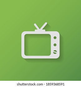 Icono de TV. Ilustración del vector EPS 10.
