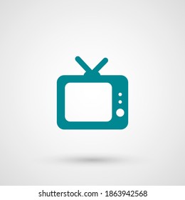 Icono de TV. Ilustración del vector EPS 10.
