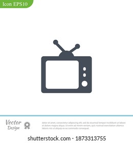 TV icon. Vector illustration EPS 10.