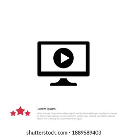 Icono de TV. Ilustración del vector EPS 10.