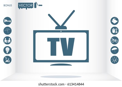 TV icon vector illustration EPS 10