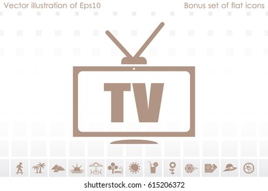 TV icon vector illustration EPS 10