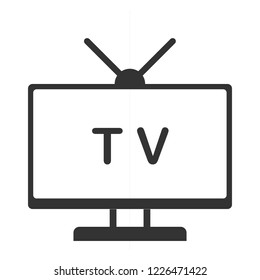 Tv Icon vector illustration in flat style, vector graphics