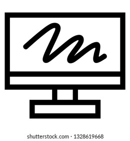 Tv Icon vector illustration in flat style isolated on white background. Television symbol for web site design, logo, app, ui. - Vector