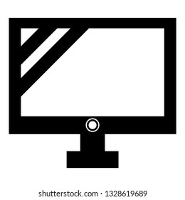 Tv Icon vector illustration in flat style isolated on white background. Television symbol for web site design, logo, app, ui. - Vector