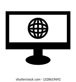 Tv Icon vector illustration in flat style isolated on white background. Television symbol for web site design, logo, app, ui. - Vector