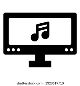 Tv Icon vector illustration in flat style isolated on white background. Television symbol for web site design, logo, app, ui. - Vector