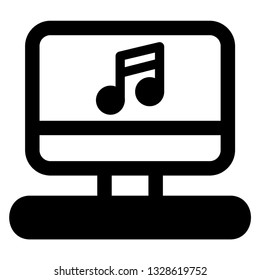 Tv Icon vector illustration in flat style isolated on white background. Television symbol for web site design, logo, app, ui. - Vector
