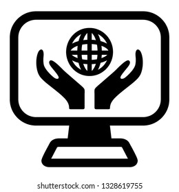 Tv Icon vector illustration in flat style isolated on white background. Television symbol for web site design, logo, app, ui. - Vector