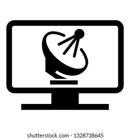 Tv Icon vector illustration in flat style isolated on white background. Television symbol for web site design, logo, app, ui. - Vector