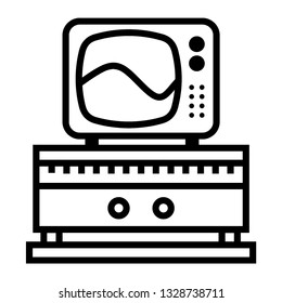 Tv Icon vector illustration in flat style isolated on white background. Television symbol for web site design, logo, app, ui. - Vector