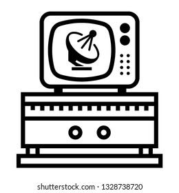 Tv Icon vector illustration in flat style isolated on white background. Television symbol for web site design, logo, app, ui. - Vector