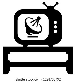 Tv Icon vector illustration in flat style isolated on white background. Television symbol for web site design, logo, app, ui. - Vector