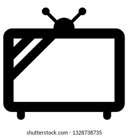 Tv Icon vector illustration in flat style isolated on white background. Television symbol for web site design, logo, app, ui. - Vector