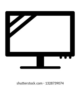 Tv Icon vector illustration in flat style isolated on white background. Television symbol for web site design, logo, app, ui. - Vector