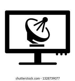 Tv Icon vector illustration in flat style isolated on white background. Television symbol for web site design, logo, app, ui. - Vector