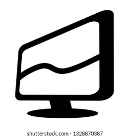 Tv Icon vector illustration in flat style isolated on white background. Television symbol for web site design, logo, app, ui. - Vector