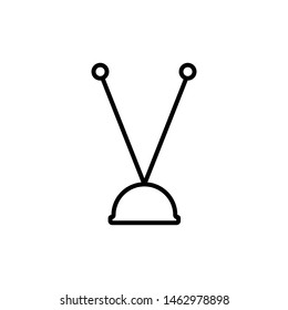 Tv Icon vector illustration in flat style isolated on white background. Television symbol for web site design, logo, app, ui.