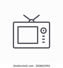 Tv Icon vector illustration in flat style isolated on white background. Television symbol for web site design, logo, app, ui.