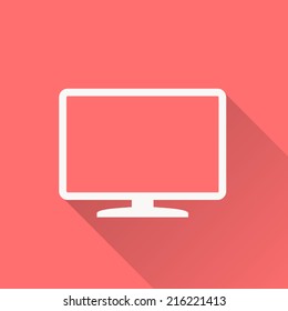 TV icon , vector illustration, flat design
