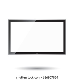 Tv Icon vector illustration in flat style isolated on white background. Television symbol for web site design, logo, app, ui.