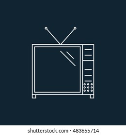 TV icon Vector Illustration Image Web Material icon  Flat 