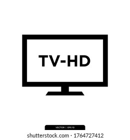 TV Icon Vector Illustration Logo Template