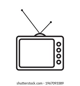 Tv icon vector illustration sign