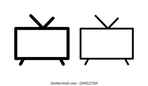 Tv icon vector illustration. television sign and symbol