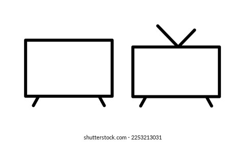 Tv icon vector illustration. television sign and symbol