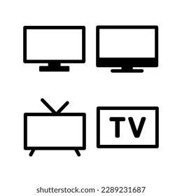 Fernsehsymbol, Vektorgrafik. Fernsehzeichen und -symbol
