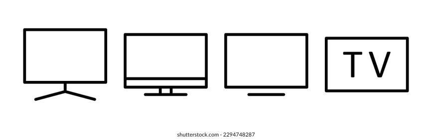 Fernsehsymbol, Vektorgrafik. Fernsehzeichen und -symbol