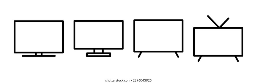 Tv icon vector illustration. television sign and symbol