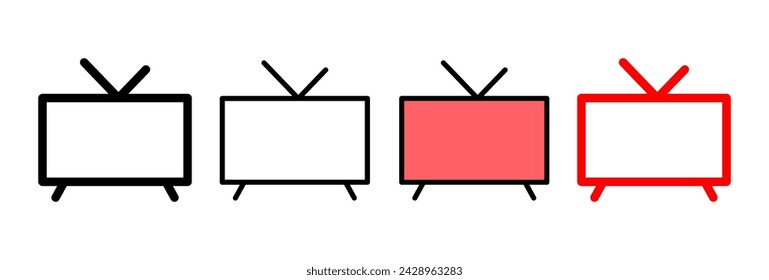 Tv icon vector illustration. television sign and symbol