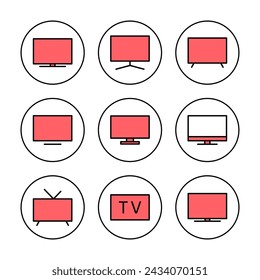 Tv icon vector illustration. television sign and symbol