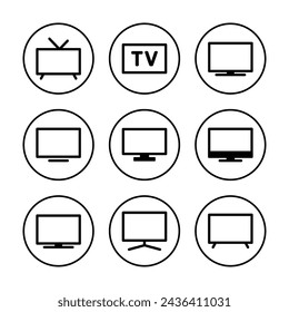 Tv icon vector illustration. television sign and symbol