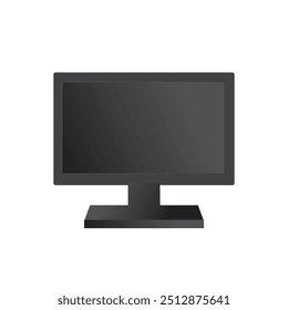 Ilustración vectorial del icono de la televisión, símbolo televisivo para el Web y el App en el fondo blanco..eps