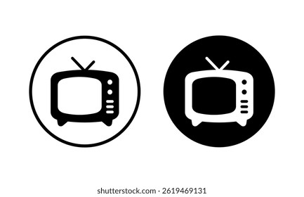 Ilustração de vetor de ícone de TV. sinal de televisão e símbolo