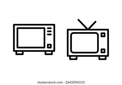 Ilustração de vetor de ícone de TV. sinal de televisão e símbolo