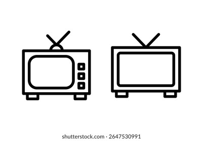 Ilustração de vetor de ícone de TV. sinal de televisão e símbolo