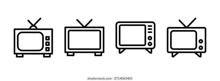 Fernsehsymbol, Vektorgrafik. Fernsehzeichen und -symbol