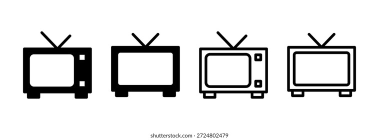 Icono de la televisión Ilustración vectorial. señal y símbolo de la televisión
