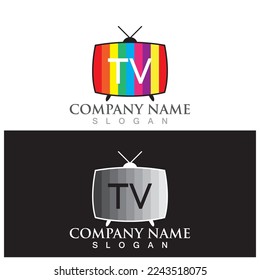 tv icon vector illustration template design