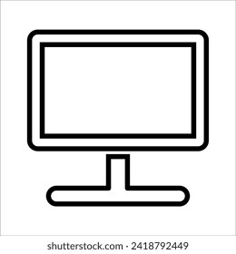 TV icon. Vector linear sign, symbol, logo of TV set for mobile concept and web design. Icons for home appliances, gadgets and electronics shop websites.