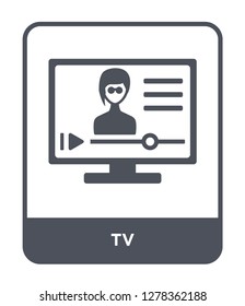 tv icon vector on white background, tv trendy filled icons from Blogger and influencer collection, tv vector illustration