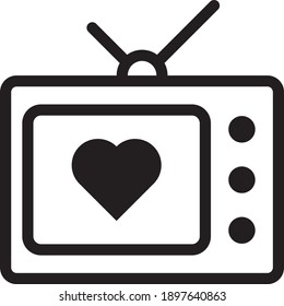 tv icon vector on white background