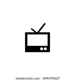 Vector de icono de TV en fondo blanco