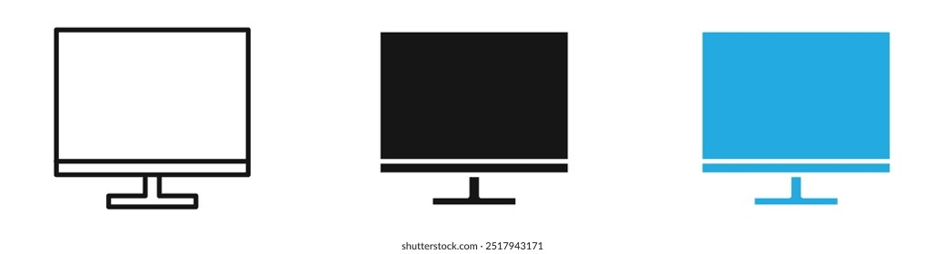 TV icon vector set illustration