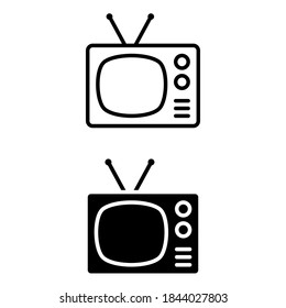 TV icon vector set. televisor illustration sign collection. television set symbol.